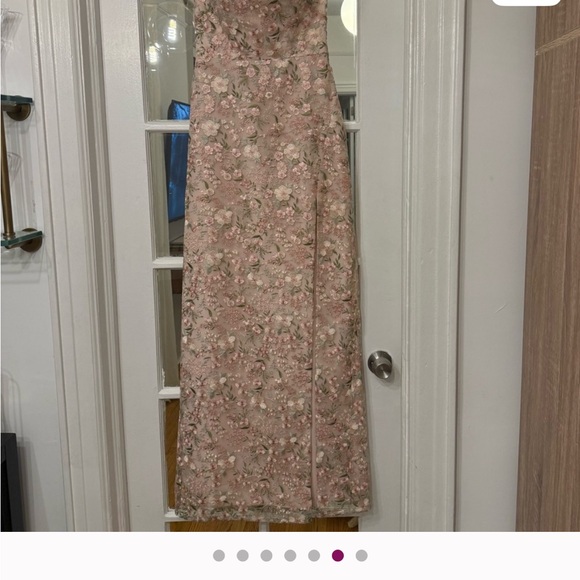 Jenny Yoo Blush Strapless Embroidered Dress - Picture 5 of 6